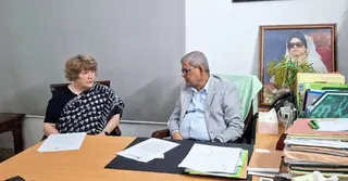 মির্জা ফখরুলের সঙ্গে ক্যাথেরিন সিসিলের সৌজন্য সাক্ষাৎ